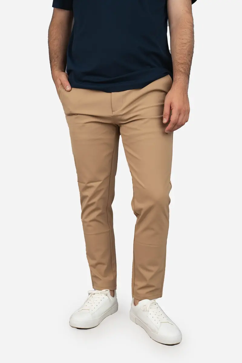 Khaki Super-Stretch Performance Pants 1