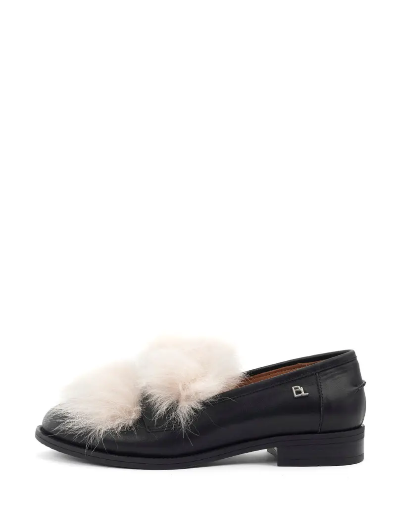 Lamia Black And Beige Two-Tone Loafer 1