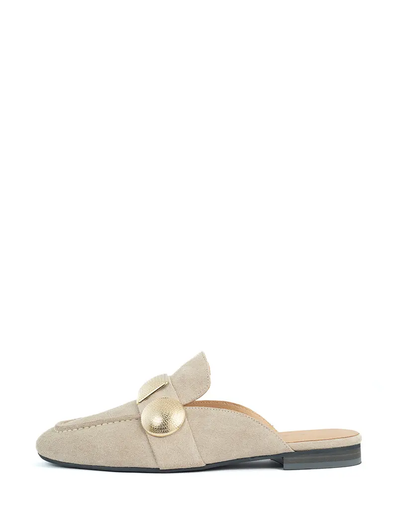 Lara Beige Comfort Mule 1