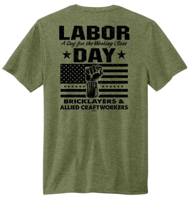 Ld1 – Military Green "Iubac Labor Day" Cotton T-Shirt 1