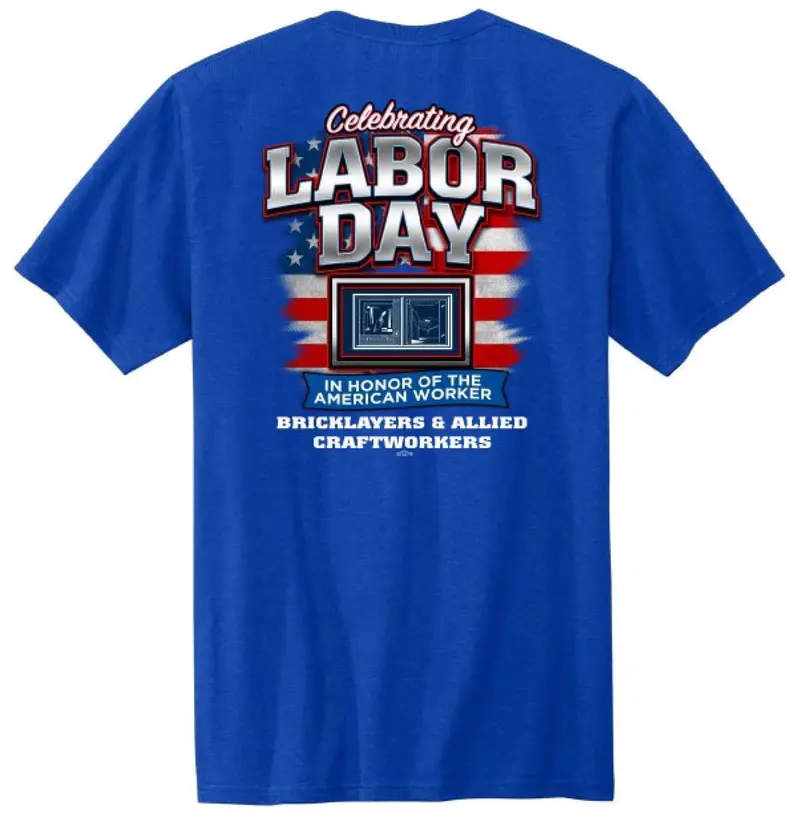 Ld2 – Royal Blue "Iubac Labor Day" Cotton T-Shirt 1