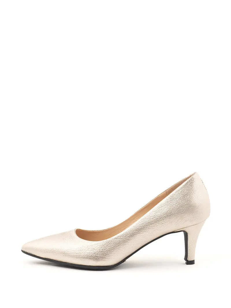 Lela Gold Pump Heels For Women 1