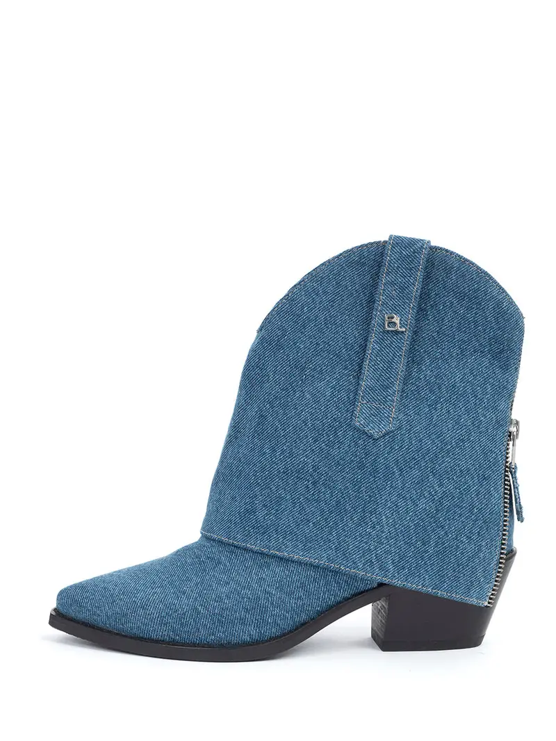 Lesly Dark Blue Western-Style Shoe 1
