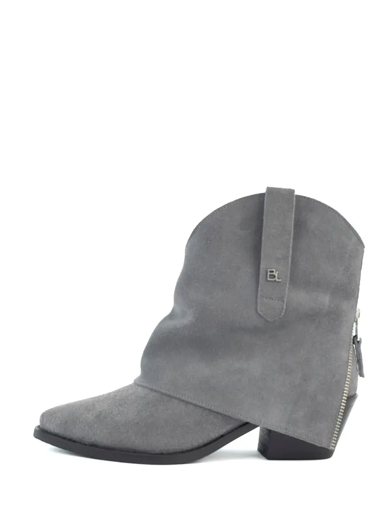 Lesly Modern Western-Style Grey Boots 1