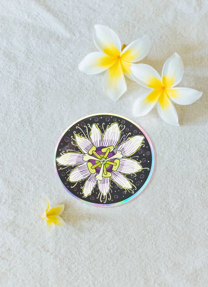 Lilikoi (Passionfruit) Flower Decal 1