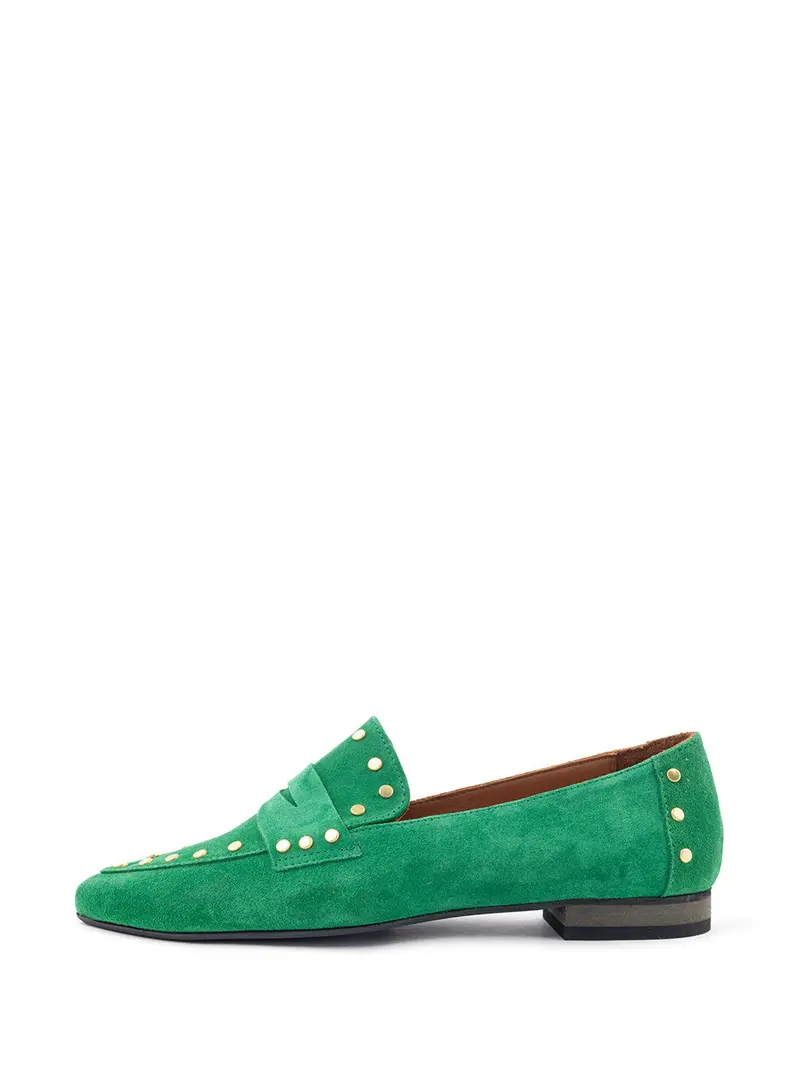 Lina Green Loafer Shoes 1