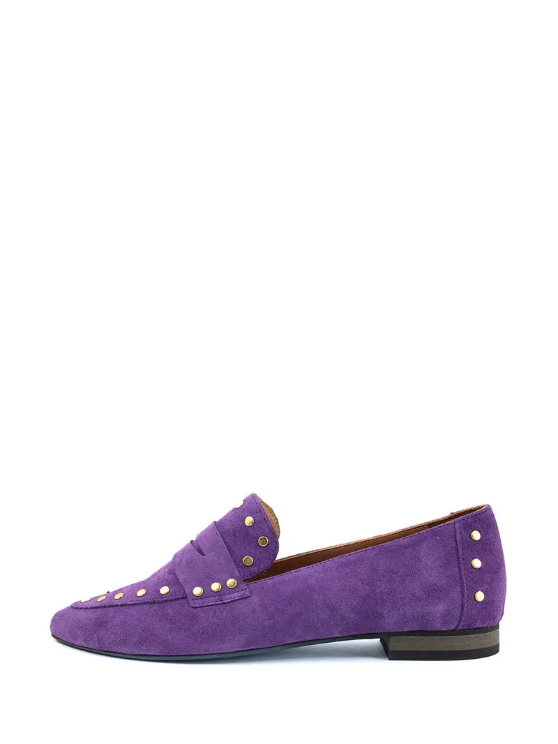 Lina Purple Loafer Shoes For Women 1