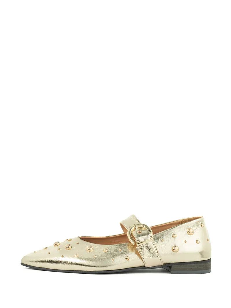 Lio Gold-Tone Ballet Flats 1