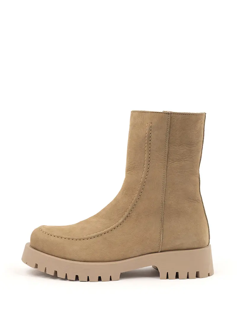 Loïs Beige Mid-Calf Boots 1