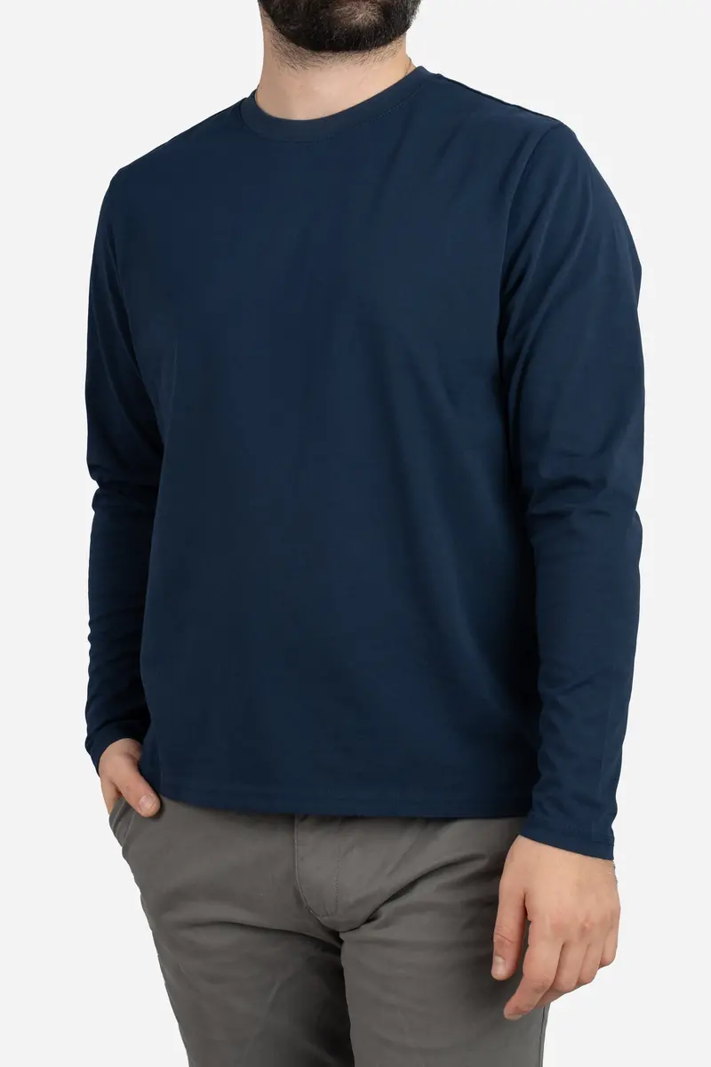 Long Sleeve Core T-Shirt In Navy Blue 1