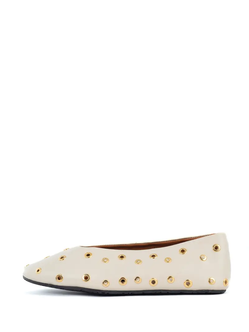 Lora Ultra-Soft Ballet Flat In Off-White 1