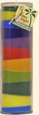 Luau Light Candle – Tropical Rainbow-Themed Illuminated Decor 1