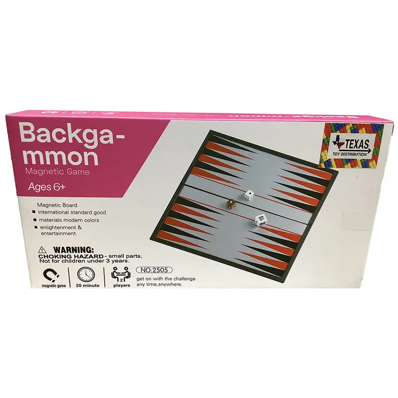 Magnetic Backgammon Travel Set – Foldable Board Game In Retail Box 1