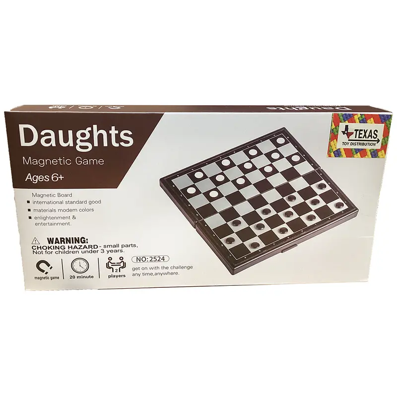 Magnetic Checkers Travel Game – Compact Board Game In Retail Packaging 1