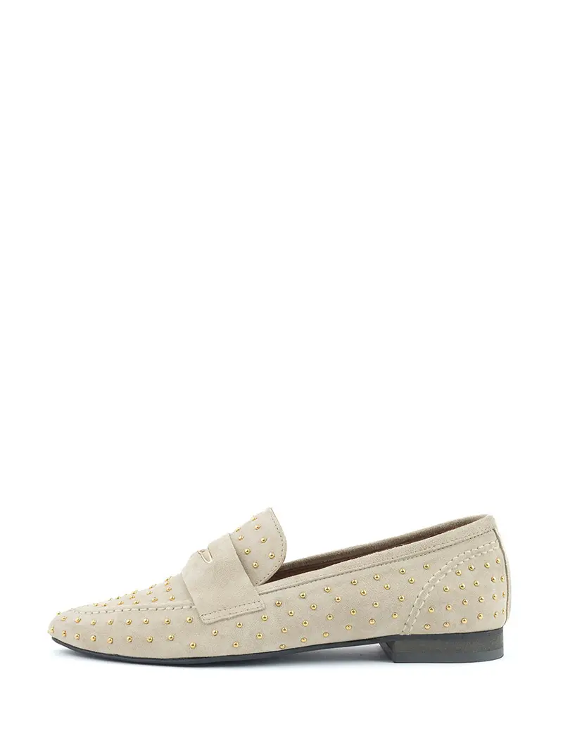 Maya Beige Loafer Shoes 1