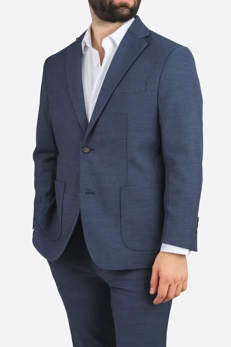 Men'S Flexpro Blue Suit Jacket 1
