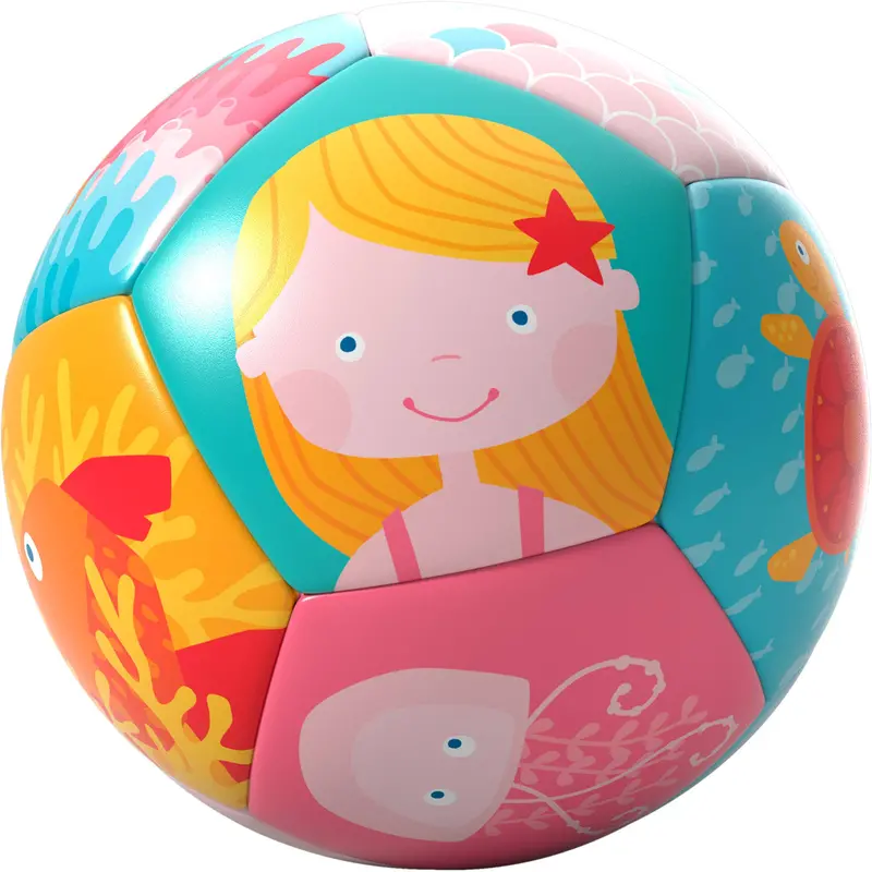 Mermaid-Themed Baby Ball – 4.5-Inch Soft Squeaky Infant Toy 1