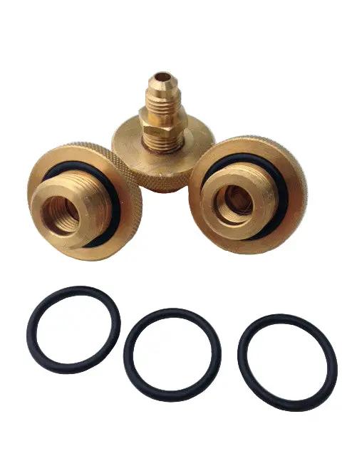 Mid-West 110703 1/2" Quick-Connect Fitting Set (3-Pack) For Backflow Prevention Testing 1
