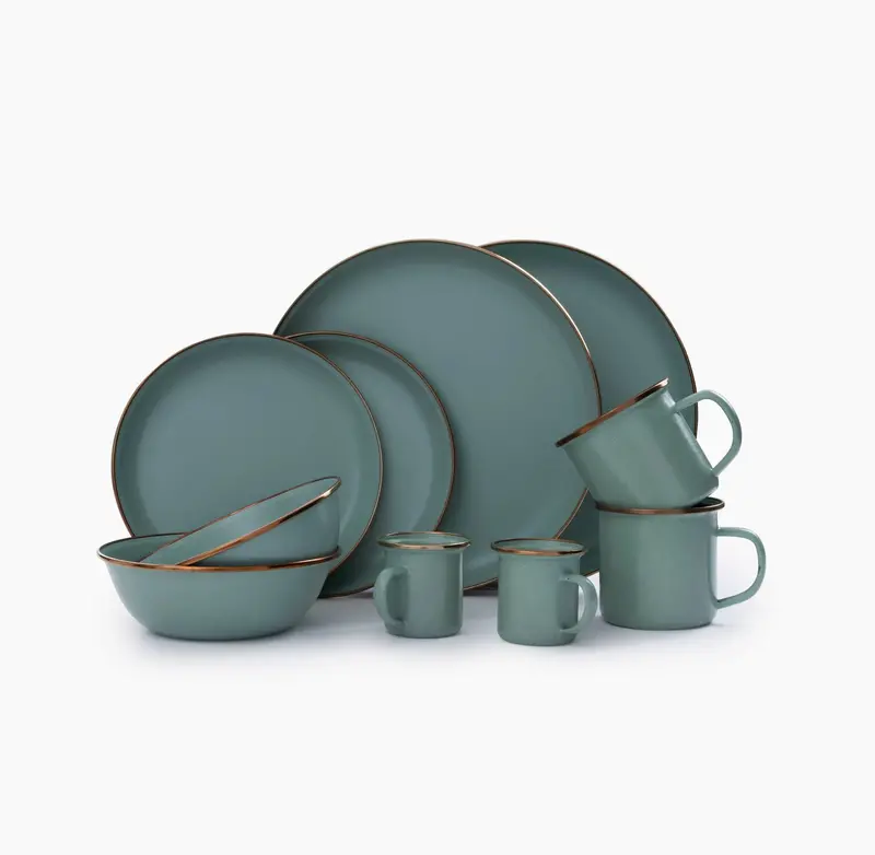 Mint-Green Enamelware Tableware Collection 1