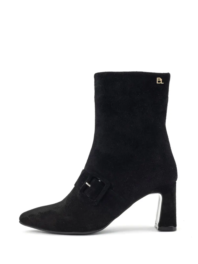Mirte Black Low-Heel Ankle Boots 1