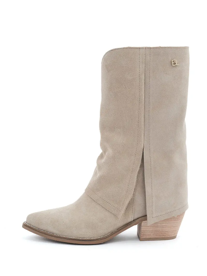 Myla Western-Style Beige Shoes 1