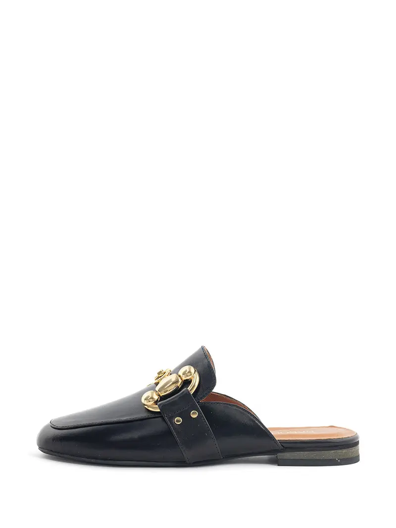 Nadia Black Slip-On Mule Shoes 1