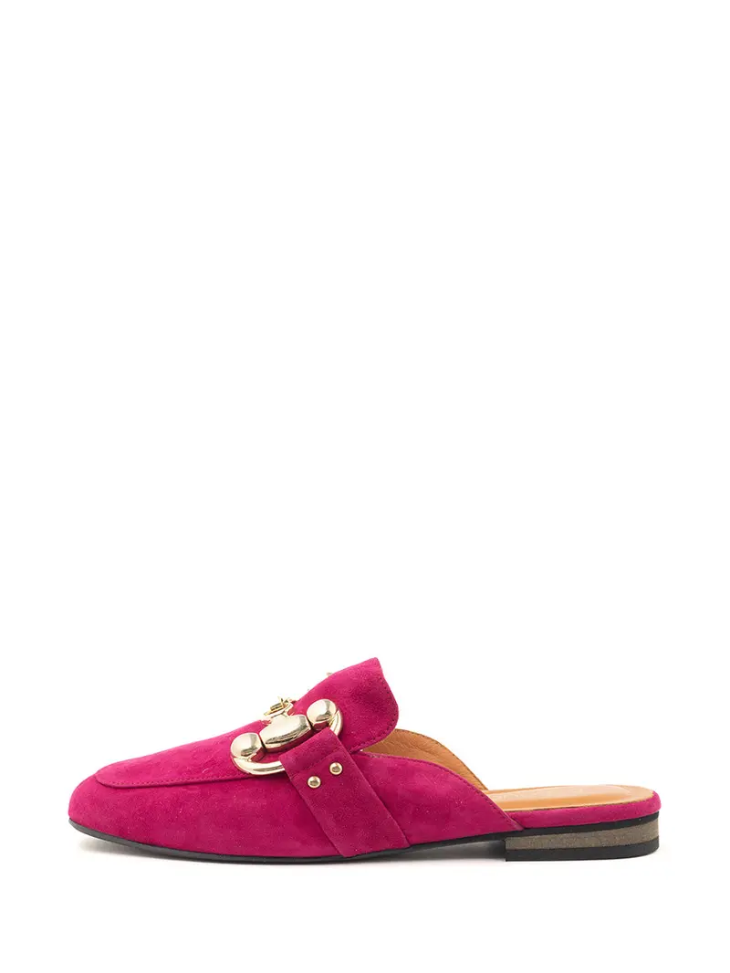 Nadia Fuchsia Slip-On Mule Shoes 1