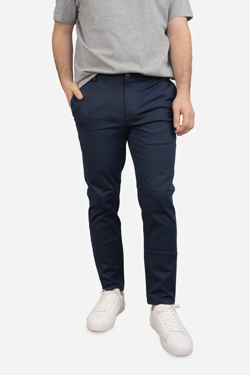 Navy Extra-Stretch Chino Pants 1