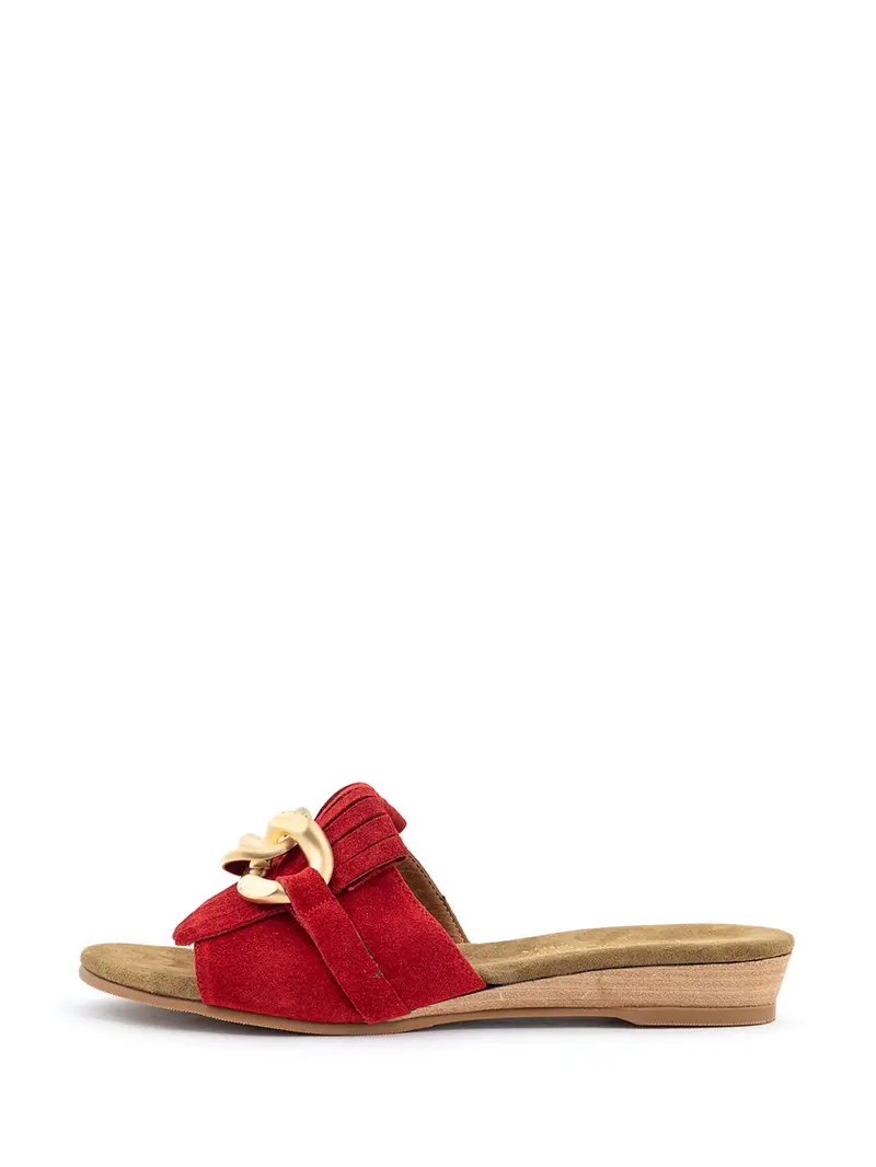 Nela Red Slip-On Slippers 1