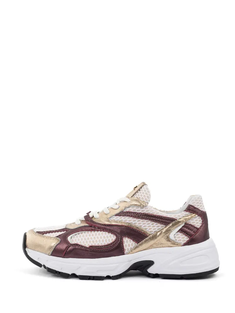 Novy Gold And Burgundy Sneaker Style 1