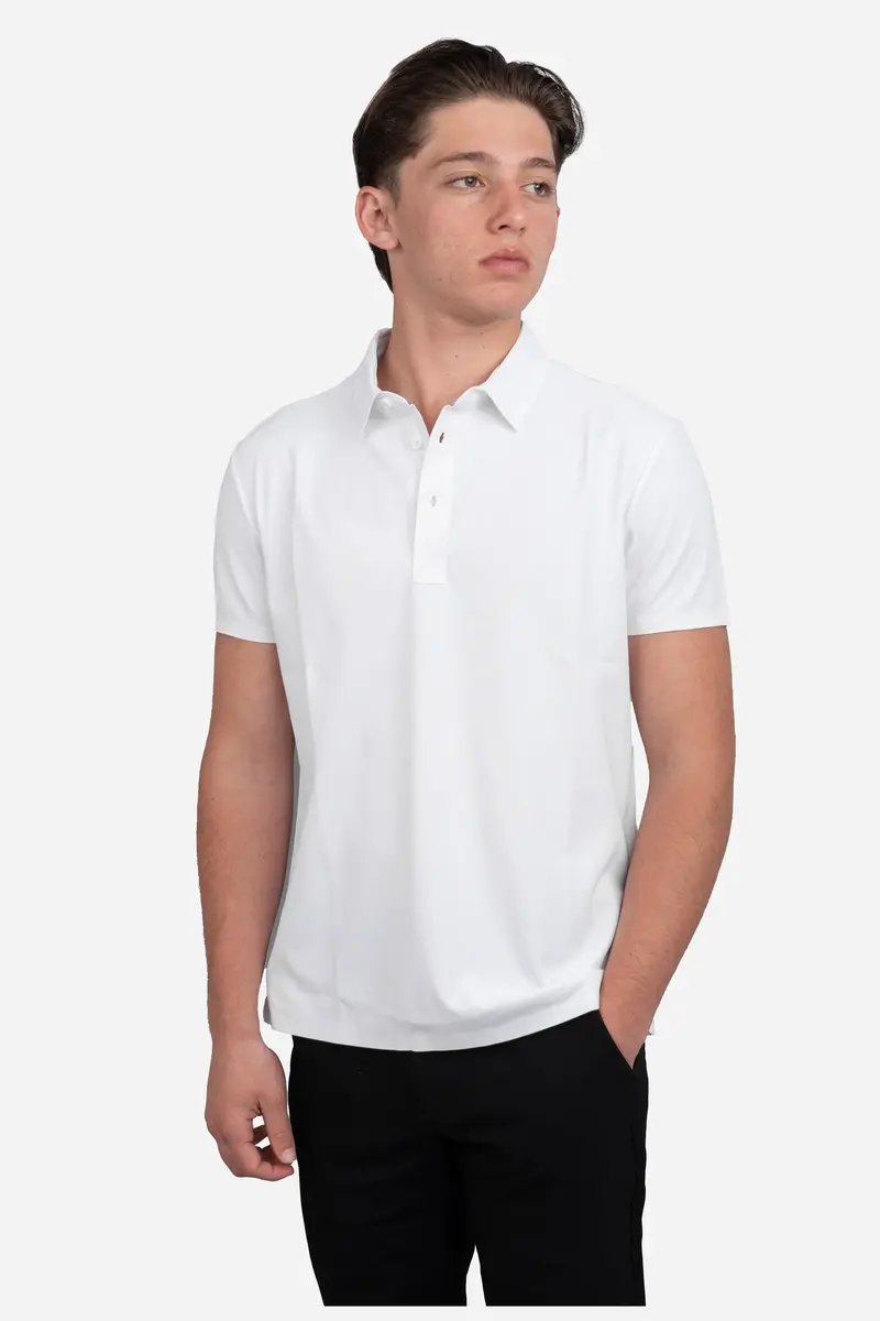 Performance Tech Polo In White 1
