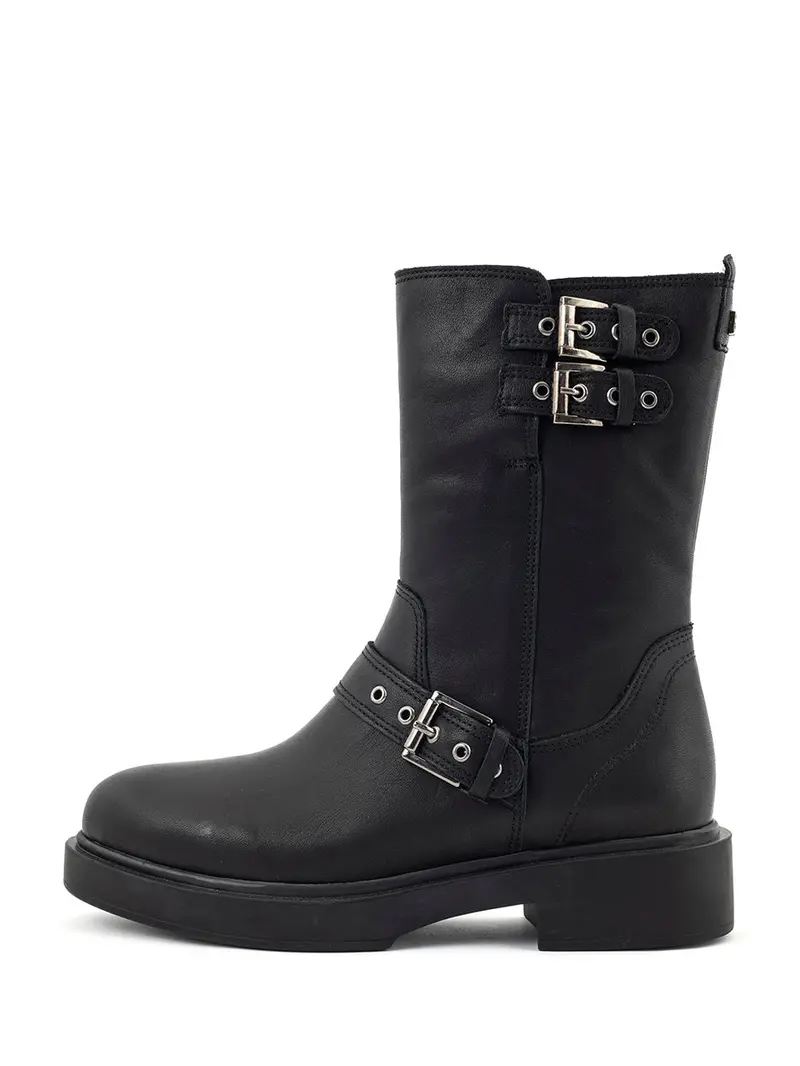 Perla Modern Black Knee-High Boots 1