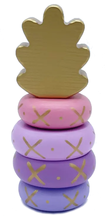 Pink Pineapple Stacking Toy – Montessori-Inspired Wooden Learning Toy 1