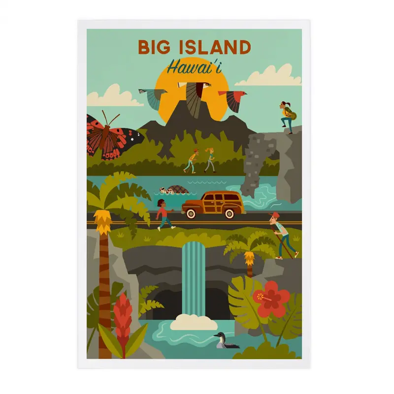Premium Geometric Big Island, Hawaii Postcard Set 1