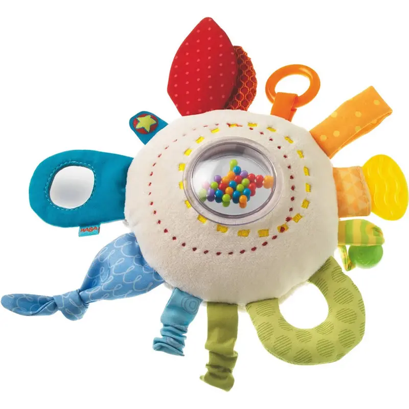 Rainbow Teether – Soft Cuddly Round Sensory Toy For Babies 1