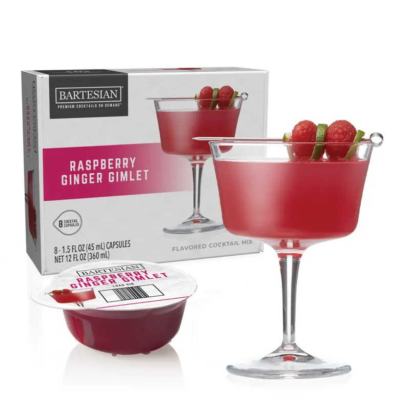 Raspberry Ginger Gimlet Cocktail Capsules 1
