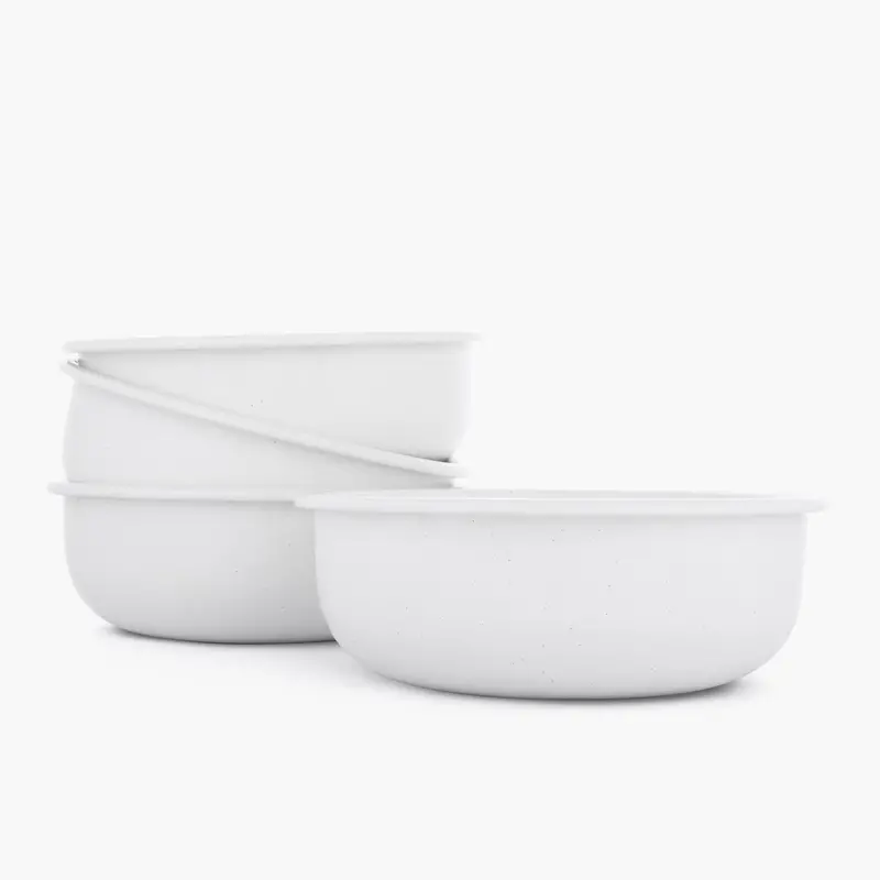 Rolled Enamel Medium Mixing Bowl Set 1