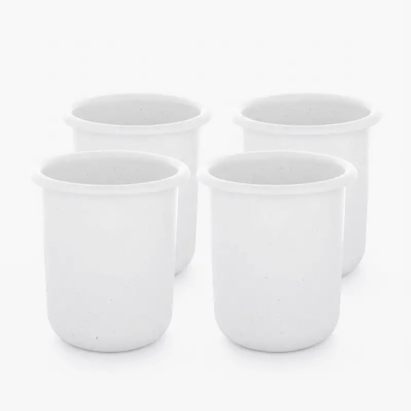 Rolled Enamel Short Tumbler Set 1