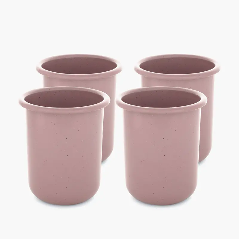 Rolled Enamel Stackable Tumbler Set 1