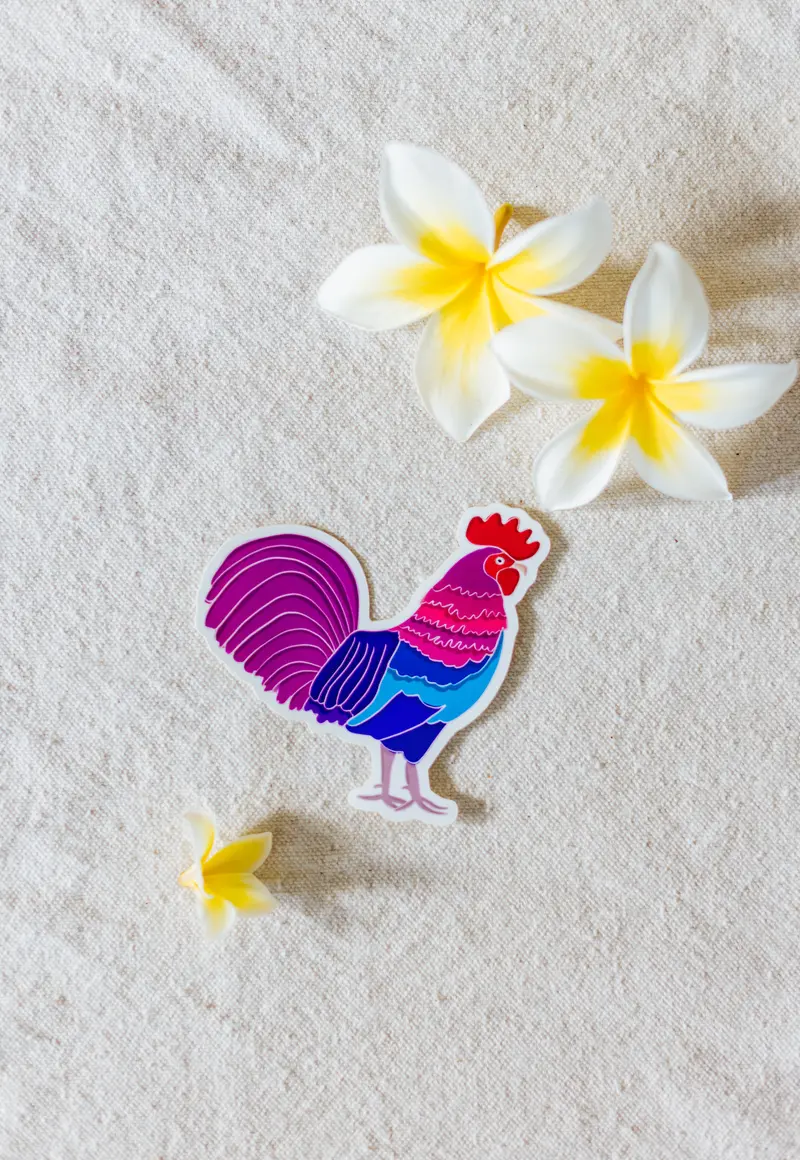 Rooster Design Vinyl Decal – Fun & Durable Sticker 1
