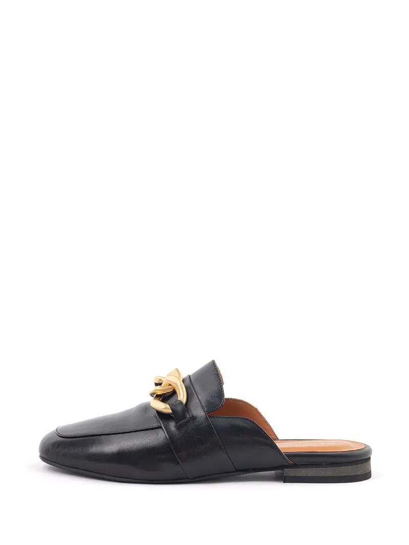 Sammy Black Slip-On Mule Shoes 1
