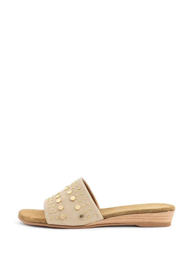 Sanne Beige Slipper Flats 1