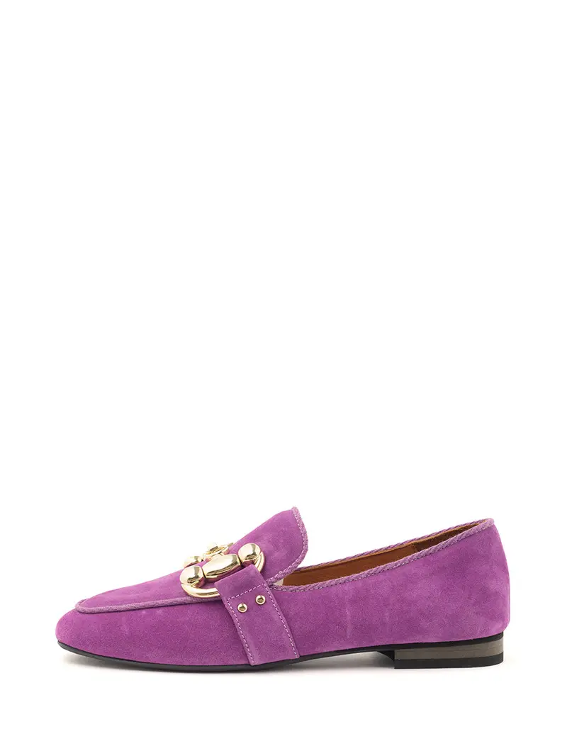 Sara Purple Loafer Shoes 1
