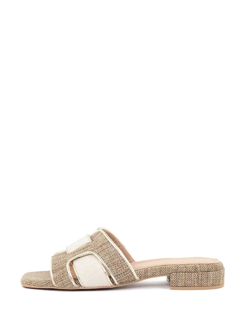 Sera Gold, Taupe & Beige Slip-On Slippers 1