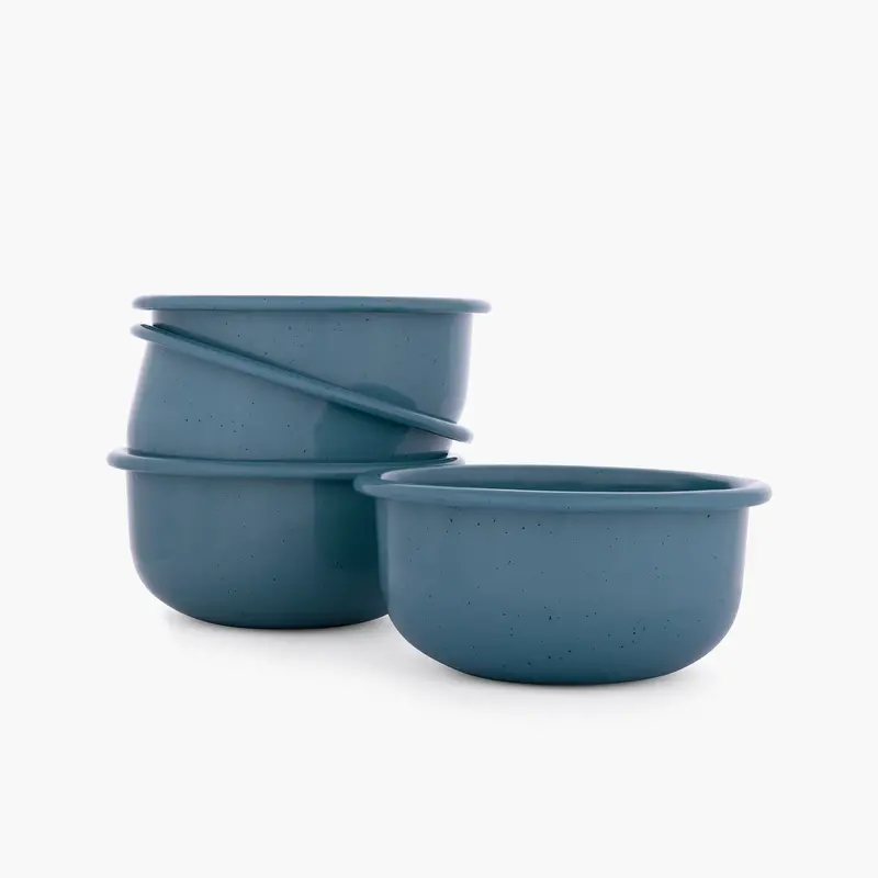 Set Of Rolled-Rim Enamel Side Bowls 1