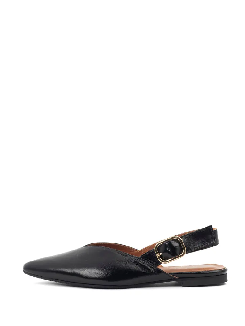 Sheri Black Slingback Flat 1