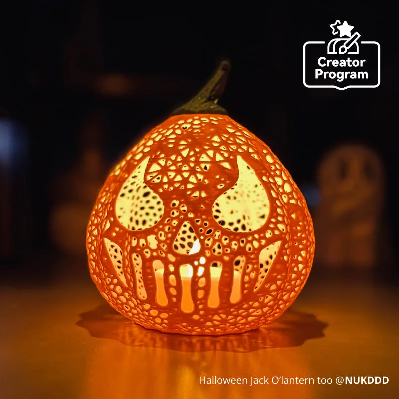 Skull-Tear Pumpkin Lantern – Artistic Halloween Carving-Inspired Light 1