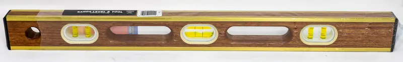 Sl24 24-Inch Brass-Edged Sands Level With Vibrant Color-Filled Vials 1