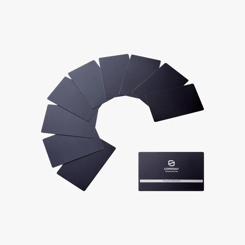 Slim Black Anodized Aluminum Business Card Set – 10 Count 1