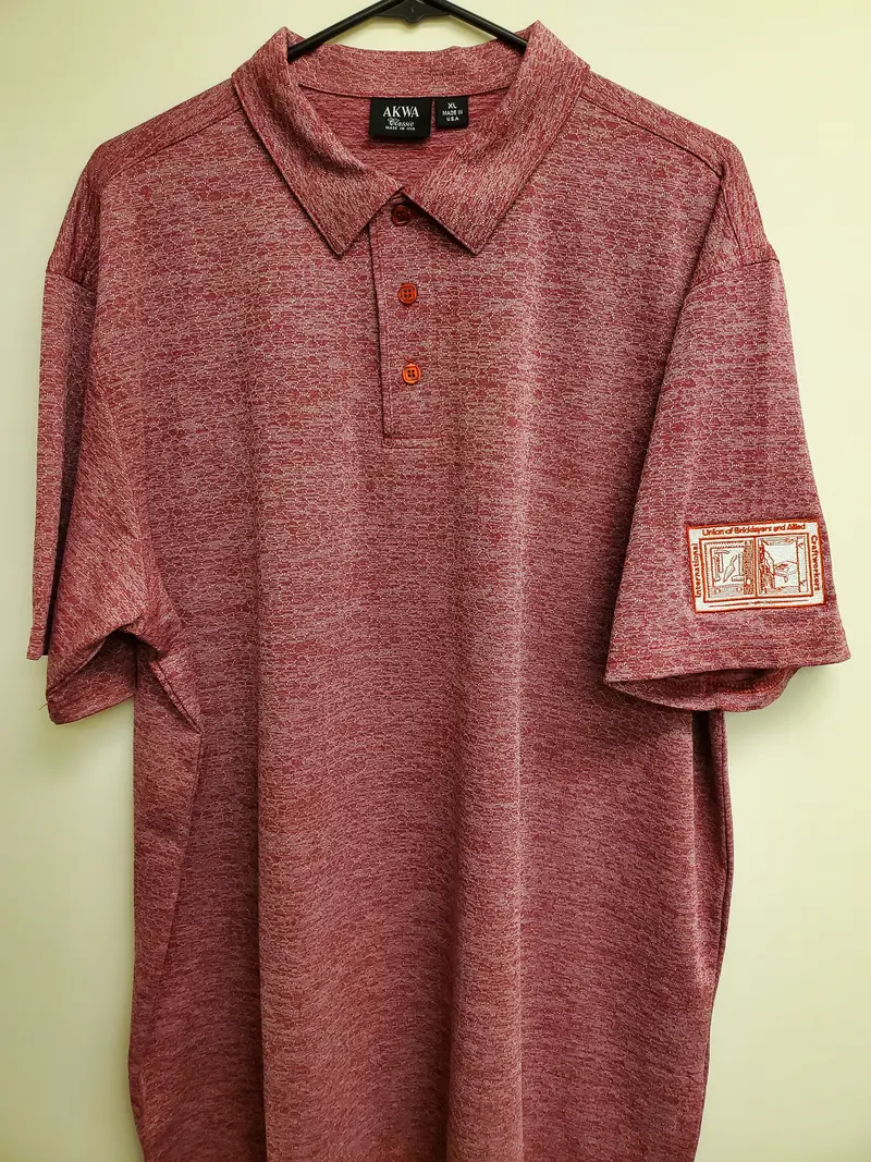 So17 – Burgundy Men’S Honeycomb Jacquard Polo Shirt 1